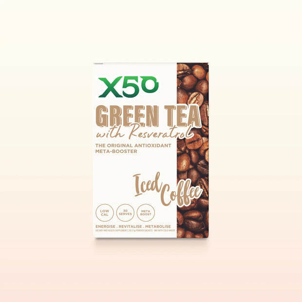 Green Tea Plus Resveratrol Energy Drink Iced Coffee 30x3g X50