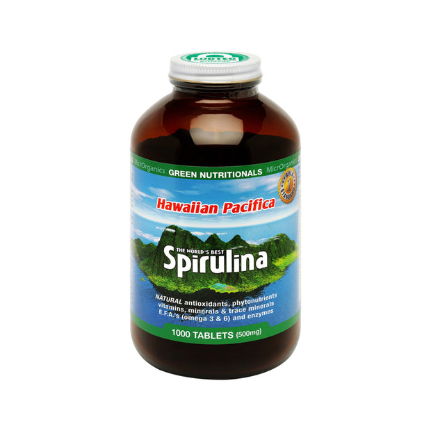 Spirulina 500mg 100T Microrganics Green Nutritionals Hawaiian Pacifica