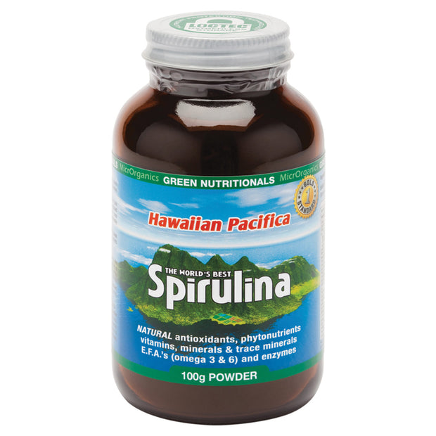 Spirulina Green Hawaiian Pacifica Powder 100g Microrganics Green Nutritionals