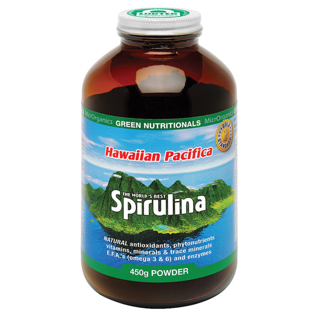 Spirulina Green Hawaiian Pacifica Powder 450g Microrganics Green Nutritionals