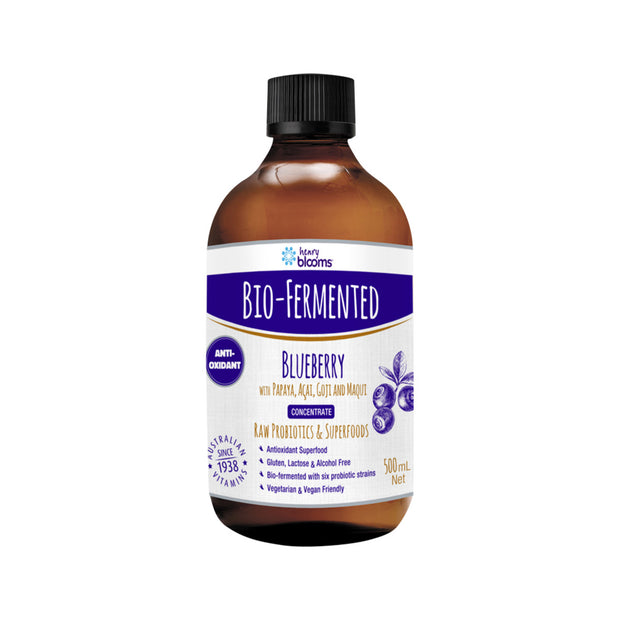 Bio Fermented Blueberry Concentrate With Papay Maqui Acai & Goji 500ml Blooms