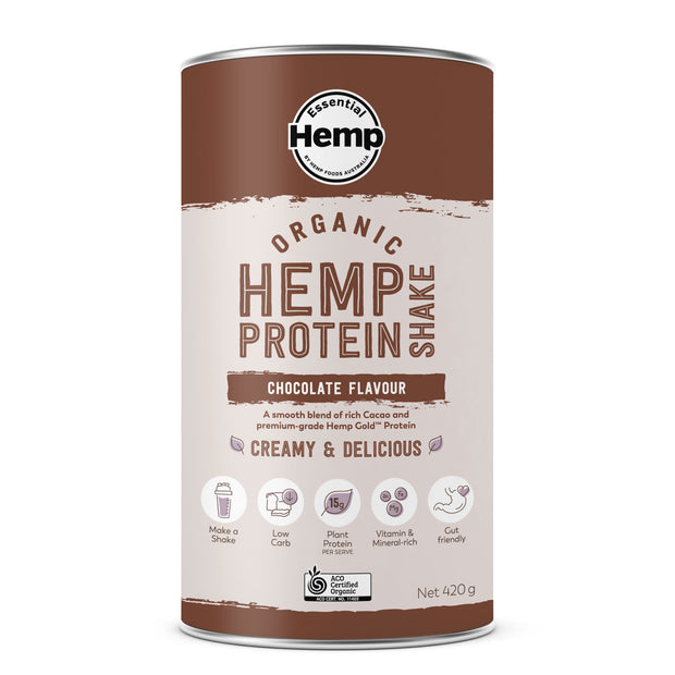 Hemp Protein Powder Organic Chocolate 420g Hemp Foods Australia