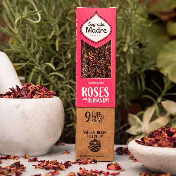Herbal Incense Rose and Frankincense 9 Sticks Illumination Mandalas