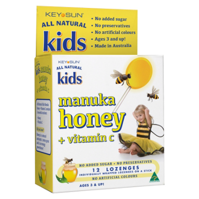 Kids Manuka Honey & Vitamin C Lozenge on a Stick 12pk Key Sun