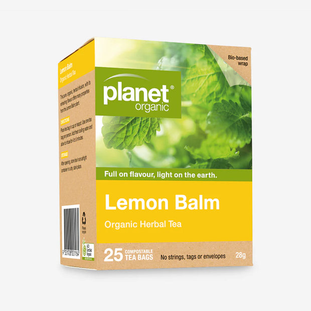 Lemon Balm Organic Tea 25 Bags Planet Organic