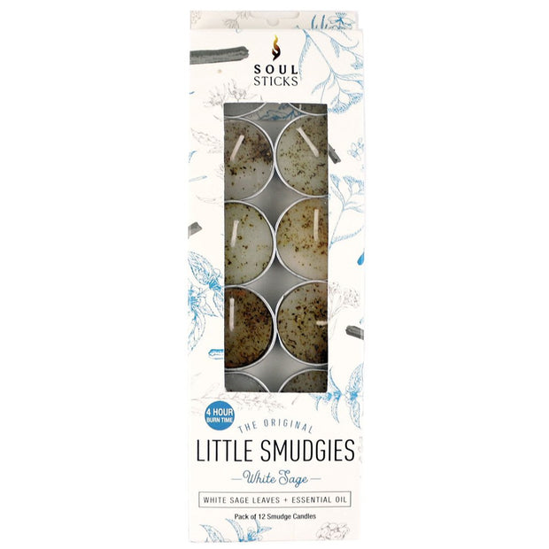 Tea Light Smudge Soy White Sage 4hr pk 12 Illumination Mandalas