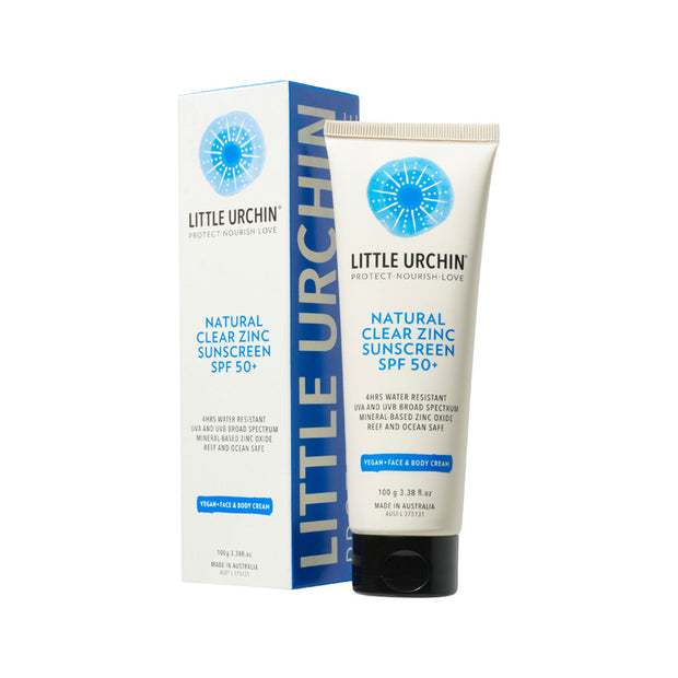 Natural Sunscreen Clear Zinc SPF50 100g Little Urchin