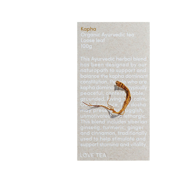 Kapha Ayurvedic Organic Loose Leaf Tea 100g Love Tea