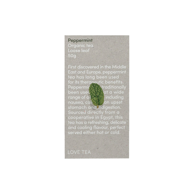 Peppermint Organic Loose Leaf Tea 50g Love Tea