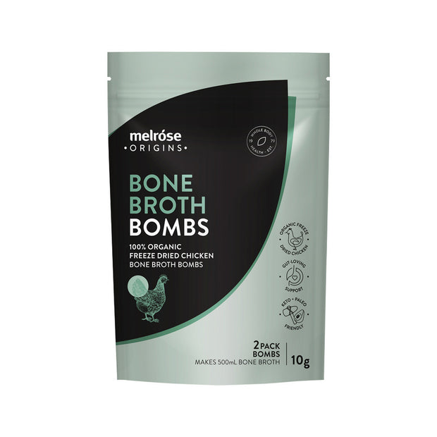 Bone Broth Bombs Freeze Dried Chicken 2 x 5g Melrose