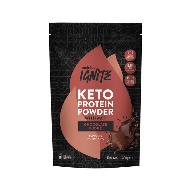 Keto Protein Powder Chocolate Fudge 300g Melrose