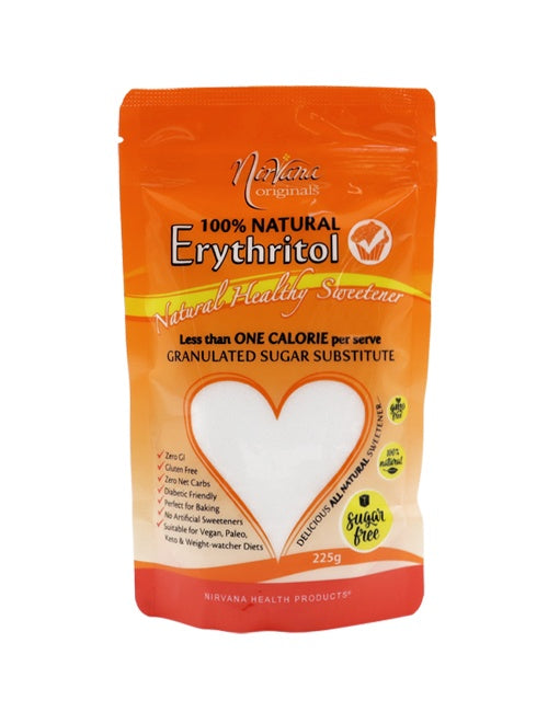 Erythritol Natural Stand Up Pouch 225g Nirvana