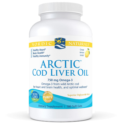 Arctic Cod Liver Oil Lemon 180C Nordic Naturals