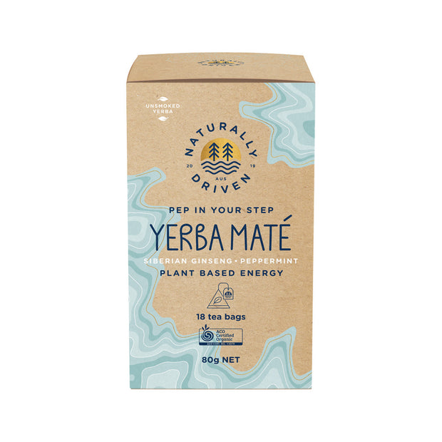Yerba Mate Siberian Ginseng and Peppermint 18 Bags Naturally Driven