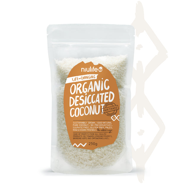 Coconut Desiccated Organic 250g Niulife