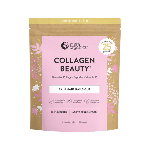 Collagen Beauty Bioctive Collagen Vitamin C Unflavoured 1kg Nutra Organics