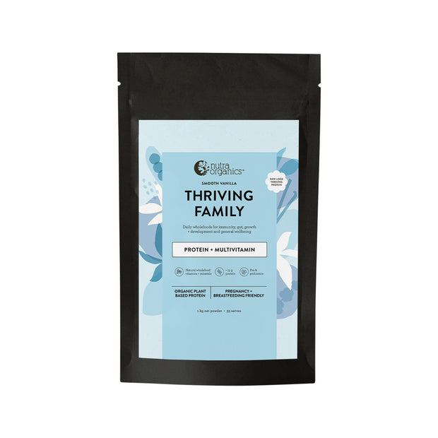 Thriving Protein Organic Pea Rice Blend Vanilla 1Kg Nutra Organics