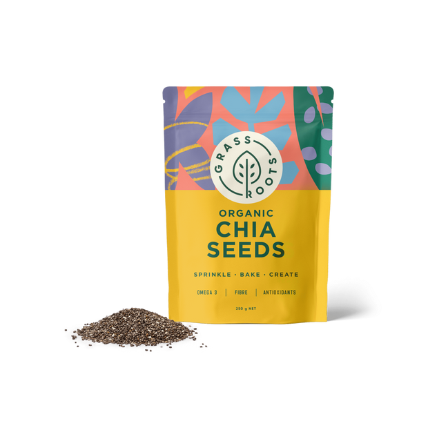 Chia Seeds Organic 250g Grass Roots