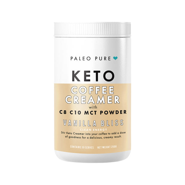 Keto Coffee Creamer (with C8 C10 MCT) Vanilla Bliss 250g Paleo Pure