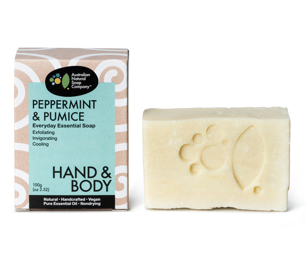Soap Peppermint Pumice Hand & Body 100g Australian Natural Soap Company