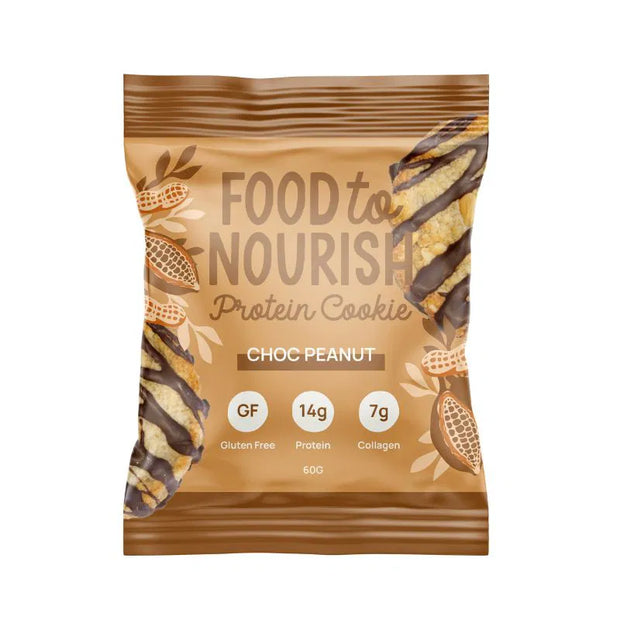 Collagen Protein Cookie Choc Peanut 60g Food To Nourish