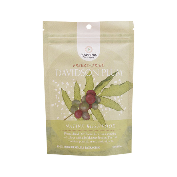 Native Bushfood Freeze Dried Davidson Plum 30g Roogenic Australia