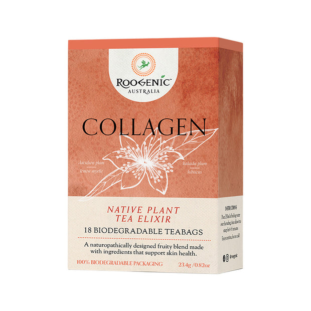 Collagen Native Plant Tea 18 Tea Bags Roogenic Australia