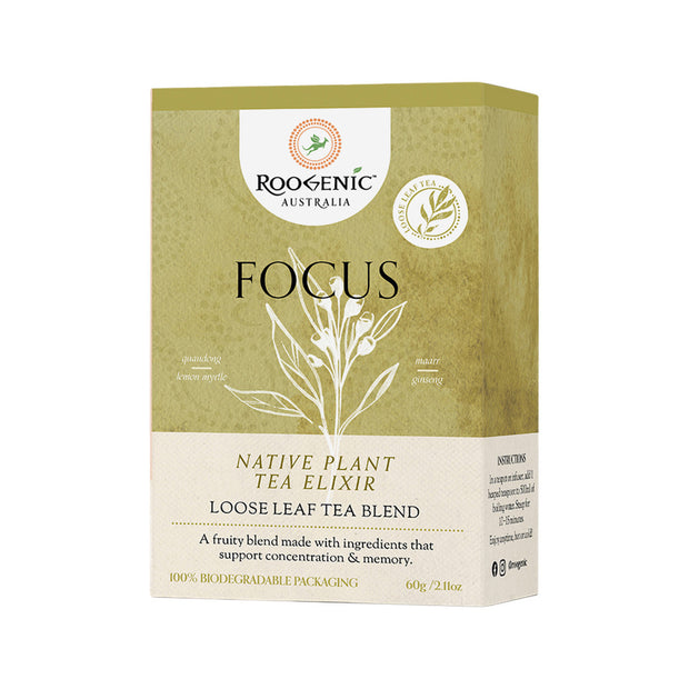 Focus Native Plant Tea Loose Leaf 60g Roogenic Australia