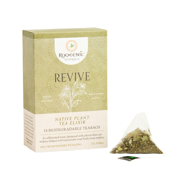 Revive Native Plant Tea Elixir 18 Tea Bags Roogenic Australia