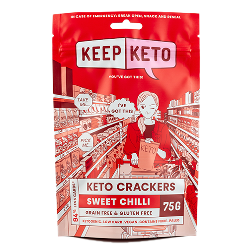 Crackers Keto Sweet Chilli 75g Keep Keto