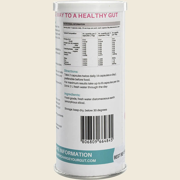 Love Your Gut Capsules Diatomaceous Earth 120 Caps Supercharged Food