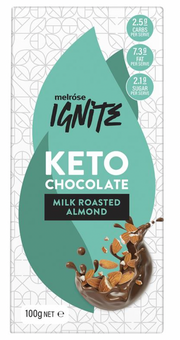 Keto Chocolate Roasted Almond 100g Melrose