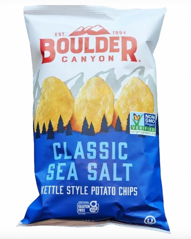 Totally Natural Potato Chips Sea Salt 142g Boulder Canyon