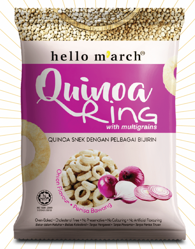 hello m arch Quinoa Ring Onion (30g & 75g)  Category: Healthy Snacks