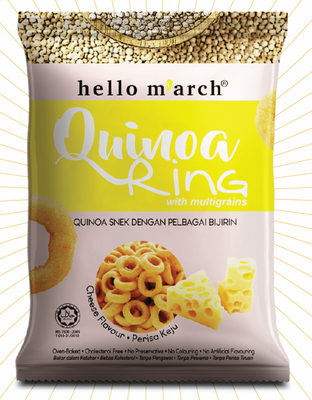 hello m arch Quinoa Ring Cheese (30g & 75g)  Category: Healthy Snacks