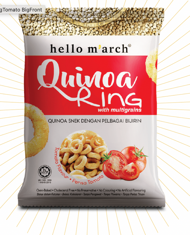 hello m arch Quinoa Ring Tomato (30g & 75g)  Category: Healthy Snacks