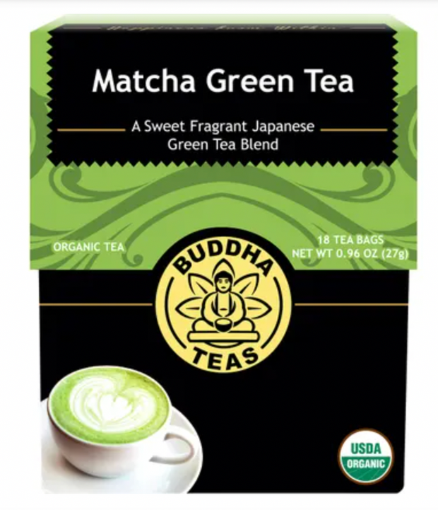 BUDDHA TEAS Organic Tea Bags Matcha Green Tea 18pk