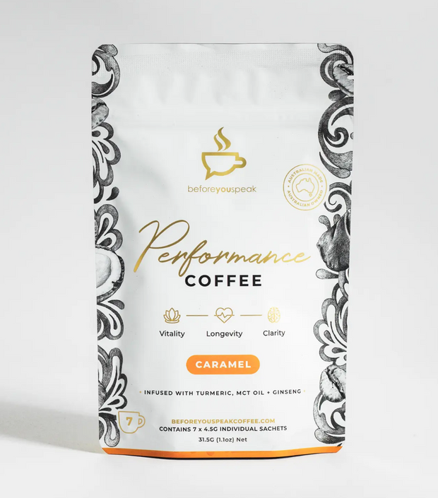 Performance Coffee Caramel 4.5g x 7 Sachets Before You Speak