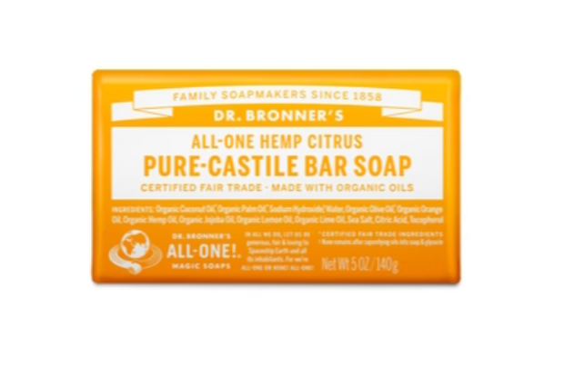 Citrus Soap Bar 140g  Dr Bronners