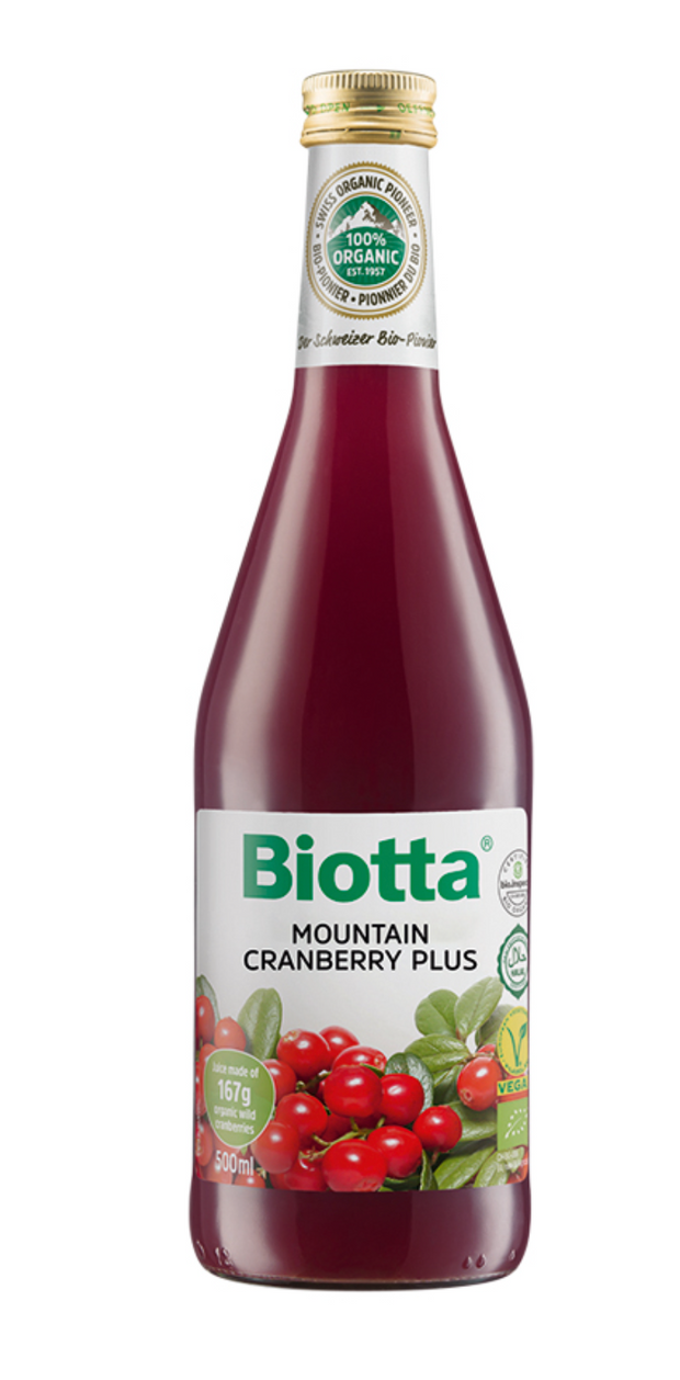 Mountain Cranberry Plus Juice 500ml Biotta Organic
