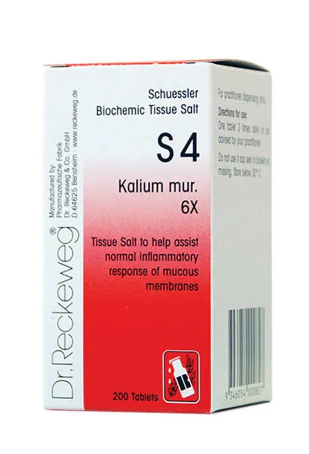 BioChemic Tissue Salt S4 (Kalium mur. 6X) 200t Schuessler