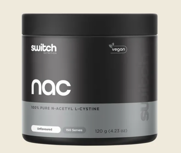 NAC 100% N-Acetyl L-Cystine Unflavoured 120g Switch Nutrition