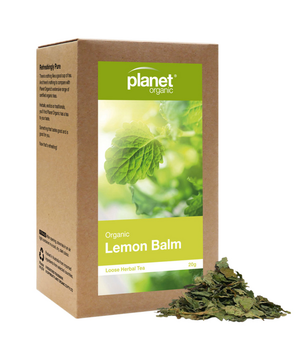 Organic Herbal Tea Lemon Balm Loose Leaf 20g Planet Organic