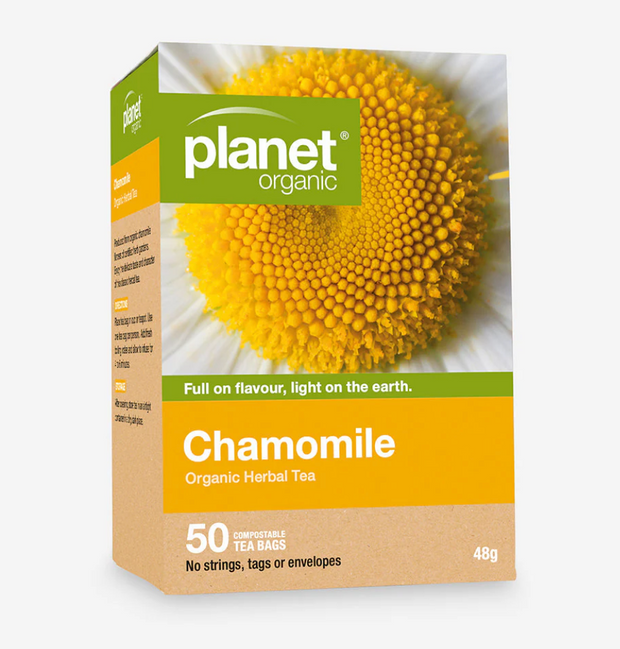 Chamomile Organic Tea 50 Bags Planet Organic