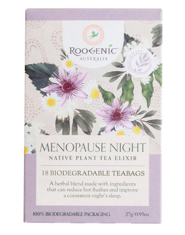 Menopause Night Native Plant Tea Elixir 18 x Tea Bags Roogenic Australia