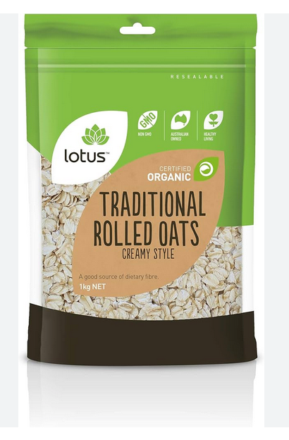Rolled Oats Creamy Organic 1kg Lotus