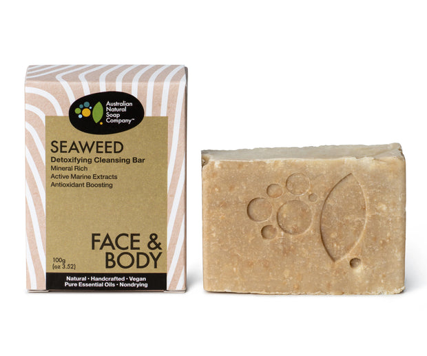 Face & Body Detoxing Cleansing Bar Seaweed 100g Australian Natural Soap Company