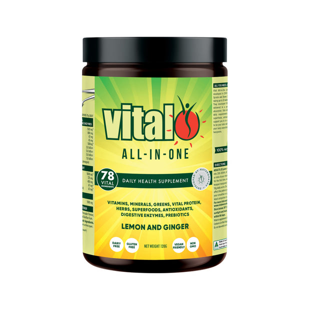 Vital Greens All In One  Lemon & Ginger 120g Powder Martin & Pleasance