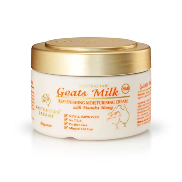 MkII Goats Milk Replenishing Moisturising Cream with Manuka Honey 250g Australian Creams