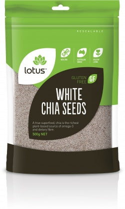 Chia Seeds White Organic 500g Lotus